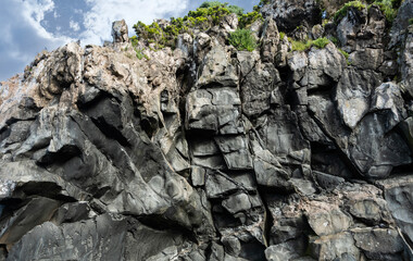 Black Basalt Rocky Cliffs