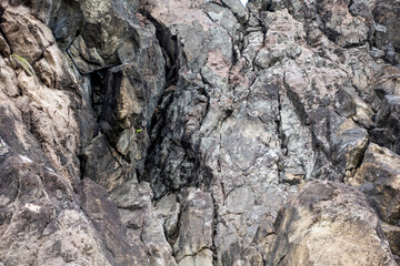 Black Basalt Stone Texture Cliff