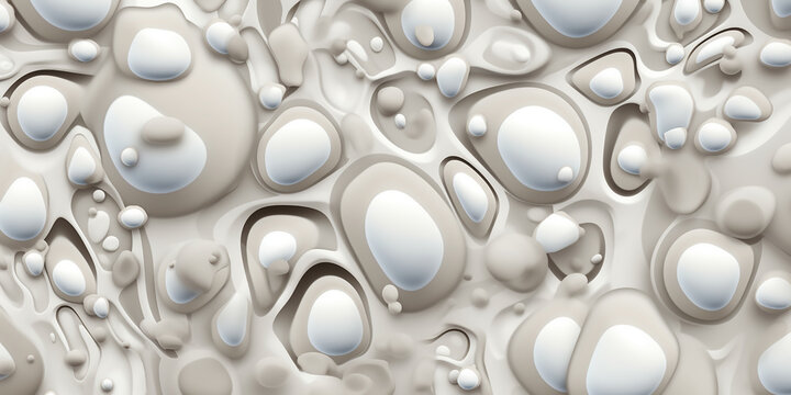 High-resolution image capturing the intricacy of white liquid patterns and bubble structures, suitable for contemporary projects and backgrounds.