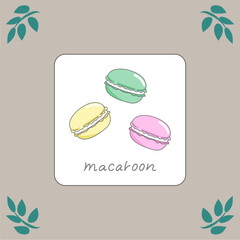 シンプルなマカロンのデザイン