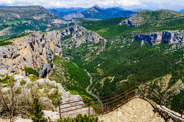Mountain view. Verdon Gorge in Provence France.