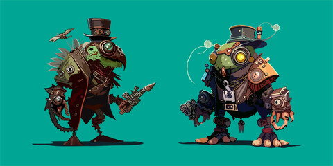 Vector illustration fantastic game character wall art