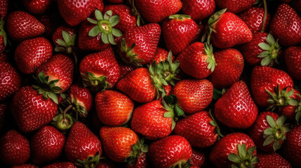strawberries in a market created with Generative AI technology