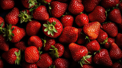strawberries in a market created with Generative AI technology