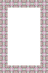 Obraz premium Islamic Rectangle frame geometric pattern ornament with isolated background for greeting cards , banner, poster, and invitation wedding , certificate.