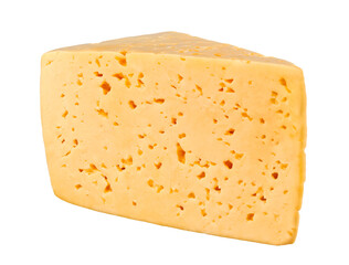 Piece of cheese isolated on transparent background. Png format	
