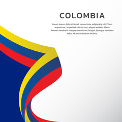 Illustration of colombia flag Template