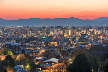 Fototapeta na wymiar Kyoto, Japan Downtown Cityscape