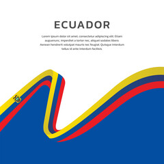 Illustration of ecuador flag Template