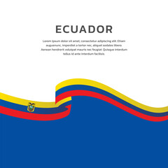 Illustration of ecuador flag Template