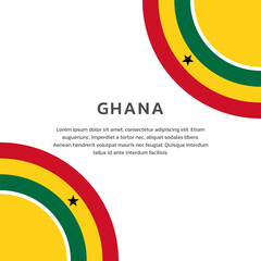 Illustration of ghana flag Template