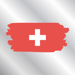 Fototapeta premium Illustration of switzerland flag Template