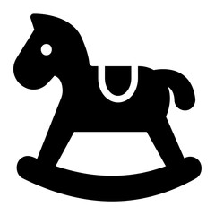 rocking horse glyph icon