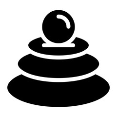 stacking rings glyph icon