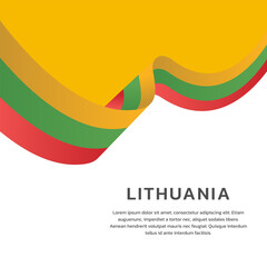 Illustration of lithuania flag Template