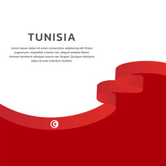 Illustration of tunisia flag Template