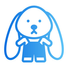 rabbit gradient icon