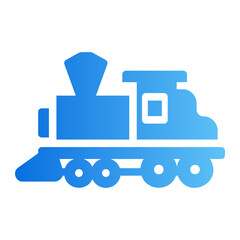 Fototapeta premium toy train gradient icon
