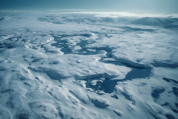 Obraz premium The Harsh Beauty of Antarctica. Generative AI