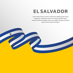 Illustration of el salvador flag Template
