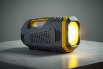 A Flashlight lit. The Flashlight creates a focus of light that illuminates objects near or far depending on the power