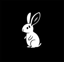 cute bunny animal vector template, abstract illustration for fashion prints, textiles, clothing