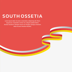 Illustration of south ossetia flag Template