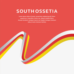 Illustration of south ossetia flag Template