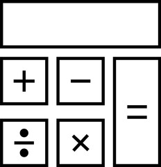 Calculator Isolated Line Icon. It can be used for websites, stores, banners, fliers.