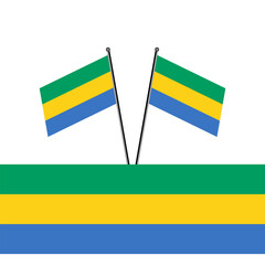 Illustration of gabon flag Template