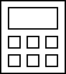 Simple Device for Calculating Isolated Line Icon. It can be used for websites, stores, banners, fliers.