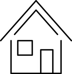 Private House Isolated Line Icon. It can be used for websites, stores, banners, fliers.