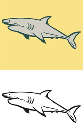 Obraz premium set of sharks logo illustration