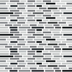 black and white wall. brick wall background. geometric gray background with rectangles. grayscale. vector illustration. wallpaper