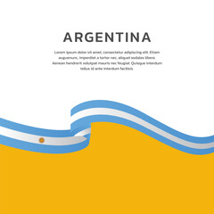 Illustration of argentina flag Template