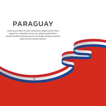 Illustration of paraguay flag Template
