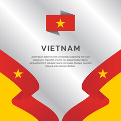 Illustration of vietnam flag Template