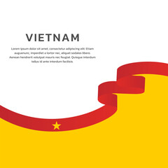 Illustration of vietnam flag Template