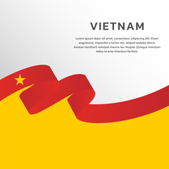 Illustration of vietnam flag Template