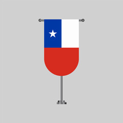 Illustration of chile flag Template