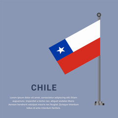 Illustration of chile flag Template