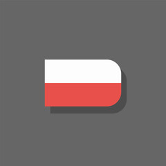 Illustration of poland flag Template