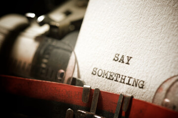 Say something text