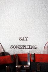 Say something text