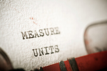 Measure units text