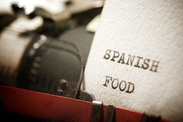 Spanish food text