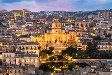 Modica, Sicily, Italy with the Cathedral of San Giorgio