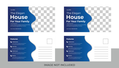 corporate business postcard design template.	