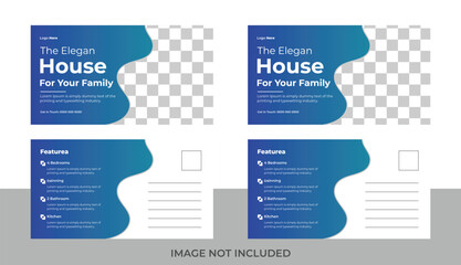 corporate business postcard design template.	