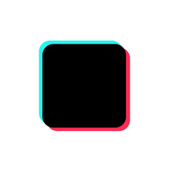 tiktok button element rectangle shape design